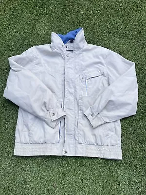 Gabicci Cream Hooded Windbreaker Lined Men’s Jacket Size L • £9.74
