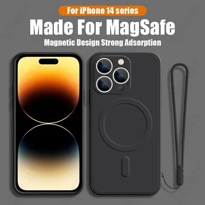 For IPhone 15 14 13 12 Pro Max Shockproof Silicone Magnetic MagSafe Case Cover • £6.35