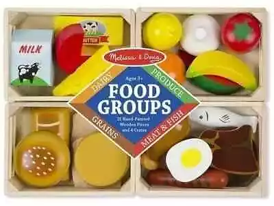 Melissa & Doug 21-piece Food Groups Wooden Kids Play Food - Brand New • $18.45