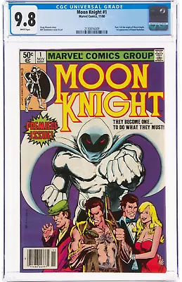 $1043.62 • Buy Moon Knight #1 CGC 9.8 Newsstand White P 1980 Origin & 1st App. Raoul BUSHMAN