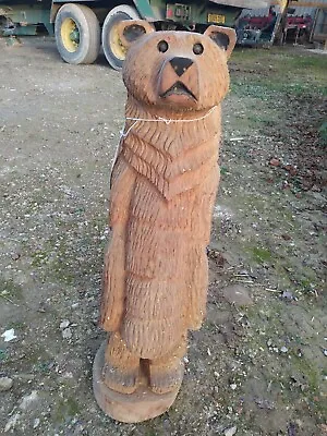 £170 • Buy Great Christmas Gift Idea Bear Elm Sussex Chainsaw Carving Garden Wooden Art !!