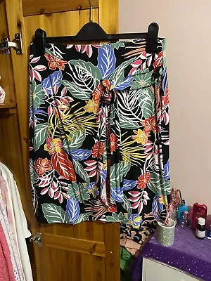 £10 • Buy Tropical Print Wrap Summer Skirt 14