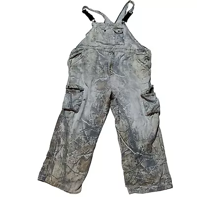 Very Distressed Real Tree Overalls Camo Camouflage Hunter Hunting Vintage 2XL • $19.99