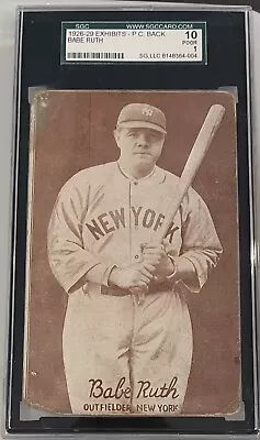 1926-29 Exhibits Babe Ruth “Pose” “Standing” SGC 1  • $6750