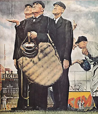 0002 BASEBALL GAME RAIN OUT  NORMAN ROCKWELL 8x10 Poster FINE ART Print • $3.97