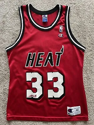 $59.99 • Buy 1997 Vintage Champion NBA Miami Heat Alonzo Mourning Basketball Jersey 90s