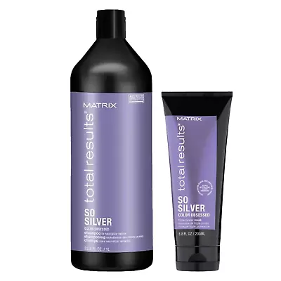 MATRIX So Silver Shampoo 33.8oz & Triple Power Mask 6.8oz • $34.99