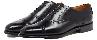 Oliver Sweeney Moycullen Black RRP £259 Calf Leather Country Brogues (AR) • £195