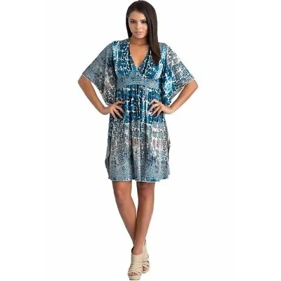 MARISA KENSON Gorgeous Blue Pattern Perfect Dress • $30