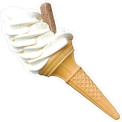 Giant Ice Cream Van Sticker Cone With Right Flake Decal • £9.99