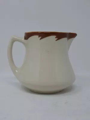 Vintage Sterling Vitrified China Brown Wave Creamer Restaurant Ware • $5