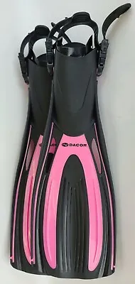 NEW $90 Dacor Mariner Scuba Open Heel Swim Fins Black And Pink Sizes XS S • $2.99