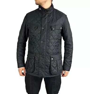 Barbour International B.Intlariel Profile Quilted Coat Men's Jacket Black Size L • $75