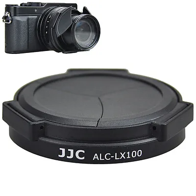 JJC ALC-LX100 Black Auto Lens Cap For Panasonic Lumix DMC-LX100 LX100 II Camera • £9.07