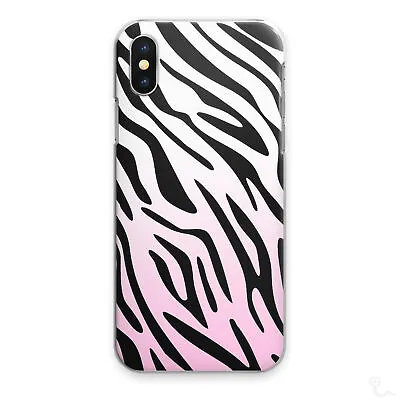 $13.51 • Buy Zebra Print Phone Case Pink Fade Animal Hard Cover For Apple Samsung Huawei