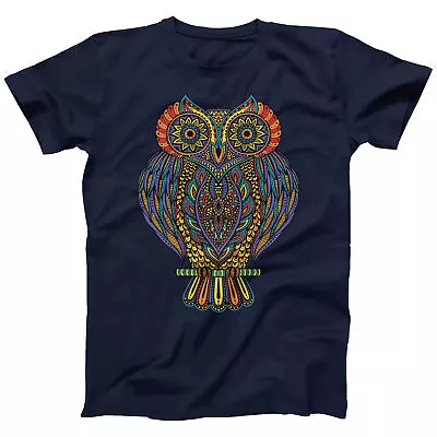 Colourful Owl T-Shirt Men's Women's Animals Mystic Tee | (S-5XL) • £12.99