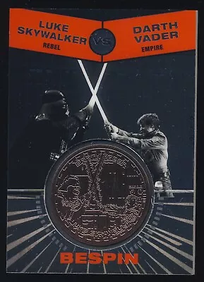 Star Wars 2015 Topps Chrome Perspectives Medallion Relic Luke Skywalker Vader • $11.99