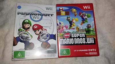 Nintendo Wii Game Complete Aus Great Condition Mario Kart New Super Mario Bros  • $49.95