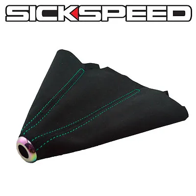 Green Stitch Shift Boot With Neo Chrome Ring For M/t Manual Shift Gear Cover A • $18.88