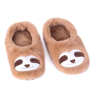 SLOTH WARMER SLIPPERS With Removable Microwavable Bean Pouch • $27.99