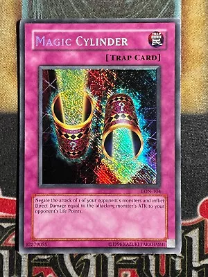 Yugioh Magic Cylinder LON-104 Secret Rare MISPRINT ERROR REVERSE FOIL! NM • $49.99