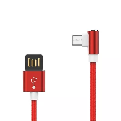 3.3FT Premium USB Micro B Right Angle Data Sync Fast Charging Cable 2.6A Red • $8.33