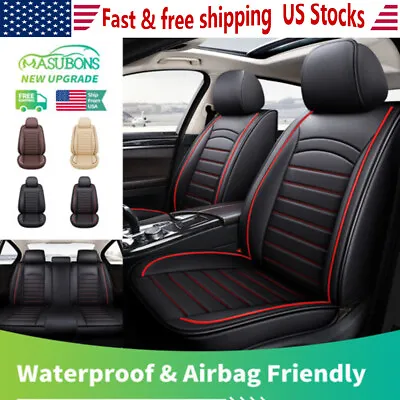 For Mercedes Benz Luxury PU Leather Car Seats Covers Seat Full Set Cushion Part • $142.24