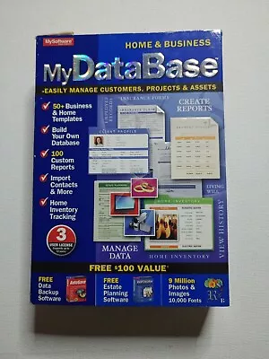 Avanquest My Database Home & Business Software For Windows 2000 XP Vista • $25