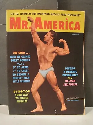 Mr America Ed Theriault Mr Universe Body Building Fitness July 1959 Magazine # 4 • £23.23