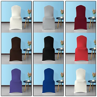 £2.59 • Buy Large Dining Chair Covers Stretch Slip Cover Seat Removable Chair Cover Wedding