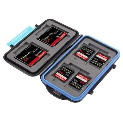 Anti-shock Waterproof Memory Card Case Holder Hard Storage 4 CF 8 SD / SDHC MC-2 • £7.50