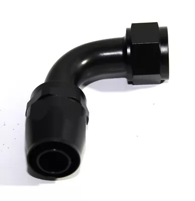 BLACK -16AN AN16 90 Degree Swivel Oil/Fuel/Gas Line Hose End Fitting Adapter • $15.99