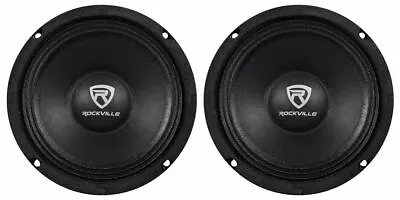 (2) Rockville RM68PRO 6.5  400 Watt 8 Ohm SPL Mid-Bass Midrange Car Speakers • $44.90