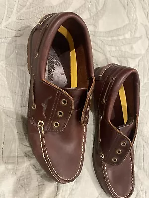 Rm Williams Brown Leather Boat Shoes Mens 9 No Laces Sailing Boating Club Day • $86.80