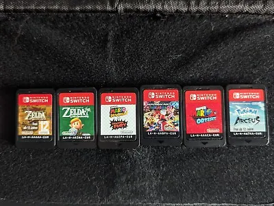 6x Nintendo Switch Games Bundle (2x Zelda 3x Mario 1x Pokemon) CARTRDIGES ONLY • $295
