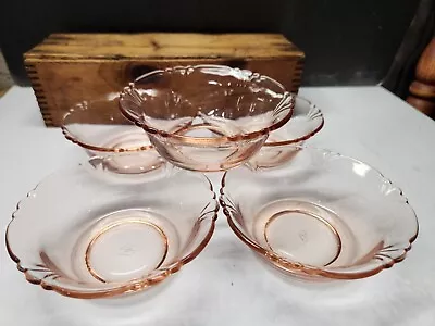 Stunning Vintage Heisey Elegant Glass Pink Set Ice Cream Dishes • $21.50