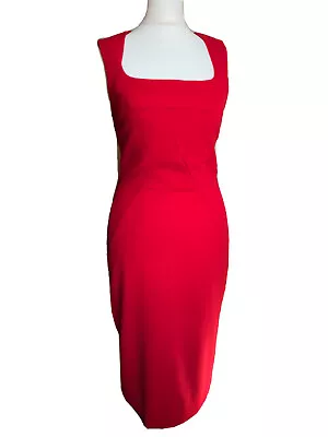 Dolce & Gabbana D&G Red Pencil Wiggle Body Con Christmas Cocktail Dress IT40 UK8 • £195