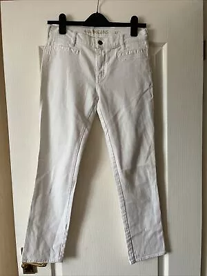 Ladies MiH Paris Mid Rise Cropped Slim Leg White Jeans W27 • $4.92