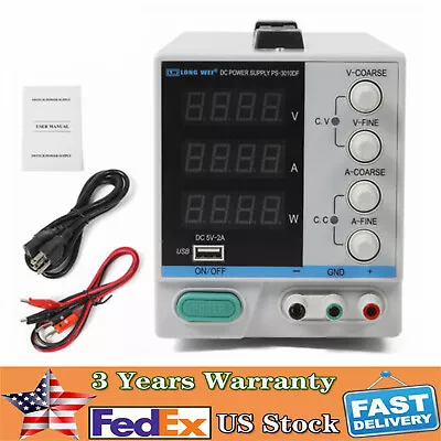 0-30V 0-10A DC Power Supply Lab Variable Adjustable Regulated Bench Switching • $65.55