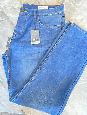 Mens Denim And Co Slim Jeans Bnwt 38w 32 Leg • £12