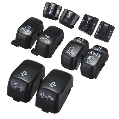 $14.73 • Buy 10x Black Hand Control Switch Housing Button Cap For Harley Touring 1996-2013