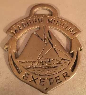 Vintage Brass Maritime Museum Exeter Horse  Harness/Tack Medallion • $13.50