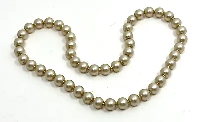 Classy Pearl Colored Round Vintage Pop Bead Necklace Totaling 21 Inches Of Beads • $12.50