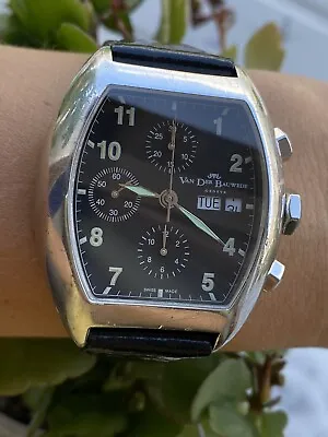 Van Der Bauwede Watch Magnum Churchill Chronograph Automatic Day Date Mens Swiss • $999
