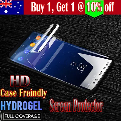 $3.90 • Buy HYDROGEL AQUA FLEXIBLE Crystal Screen Protector Samsung Galaxy S9 S8 Plus Note 9
