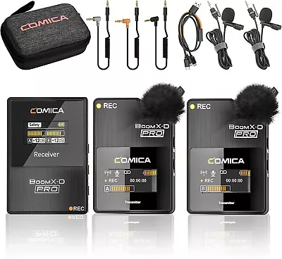 2.4G Wireless Microphone System For Phone DLSR Sony Nikon Canon - Comica BoomX-D • £208