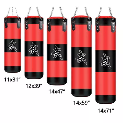 Heavy Boxing Punching Bag Gloves Training Kicking MMA Workout W Chain Hook Empty • $31