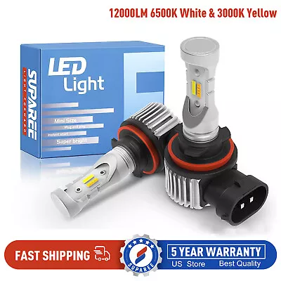 H11 H8 H16 LED Headlight Super Bright Bulb 6500K White Kit 40000LM High Low Beam • $18.61