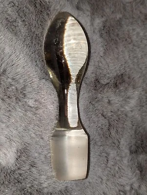 Tall Vintage Clear Glass Egg Shaped Bottle Stopper • $15