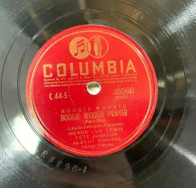 Meade Lux Lewis Pete Johnson Albert Ammons Boogie Woogie Prayer Blues 78 RPM • $11.38